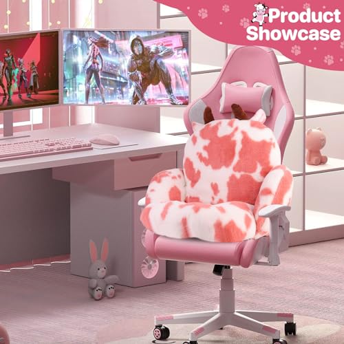 Kawaii Cow Chair Cushion for Gamers and Girls