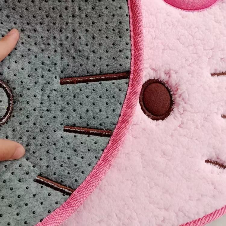 Kawaii Cartoon Kitten Plush Area Rug