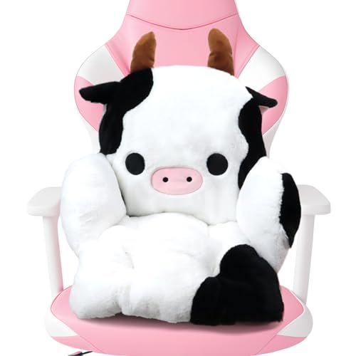 Kawaii Cow Plush Gaming Chair Cushion Pillow