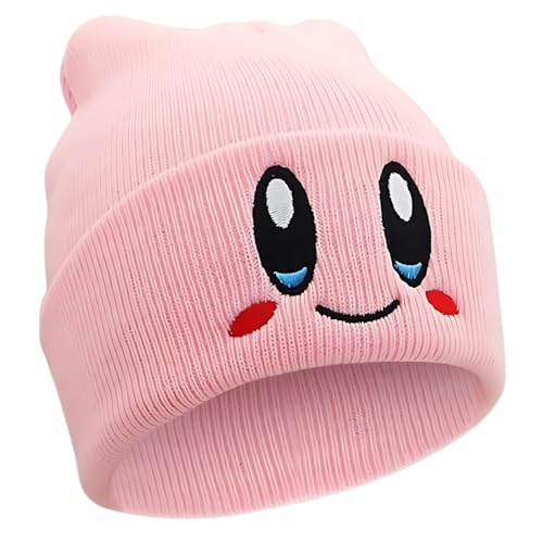 Kawaii Kirby Beanie Hat for Adults - Pink