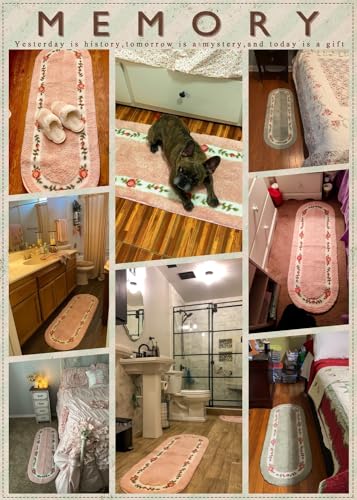 Kawaii Rose Plush Bath Mat for Cozy Spaces