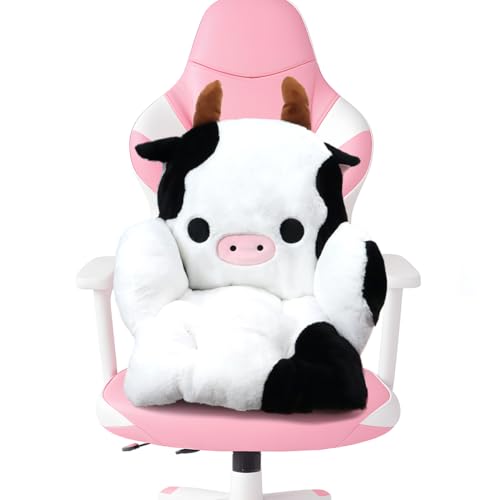 Kawaii Cow Plush Gaming Chair Cushion Pillow