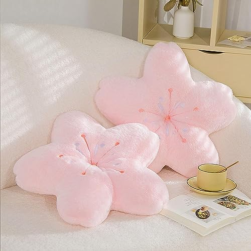 Kawaii Cherry Blossom Plush Pillow for Kids