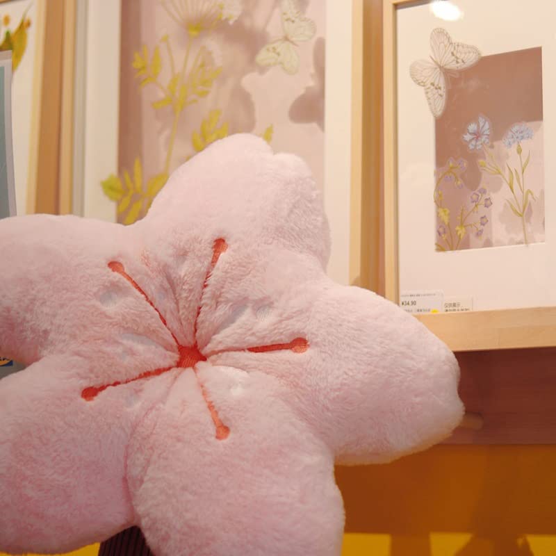 Kawaii Cherry Blossom Plush Pillow for Kids