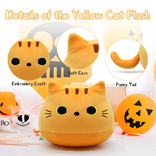 Kawaii Yellow Fat Cat Plush Pillow Toy