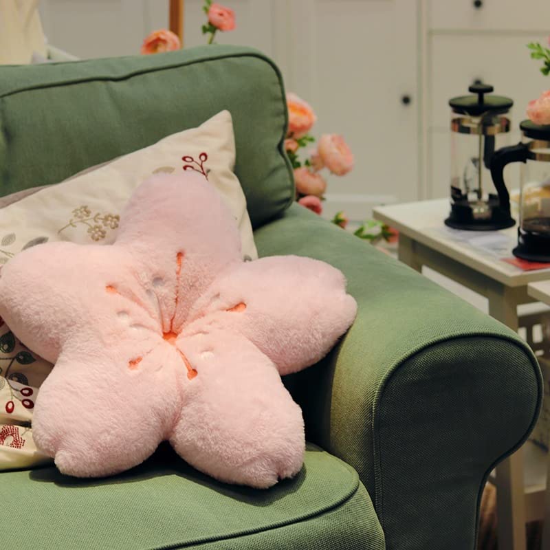 Kawaii Cherry Blossom Plush Pillow for Kids