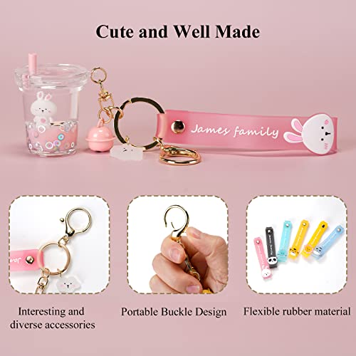 Kawaii Floating Bunny Keychain for Girls