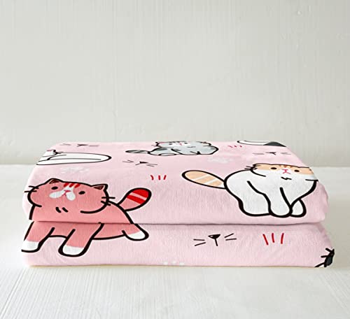 Kawaii Cat Paw Print Plush Blanket 30"x40