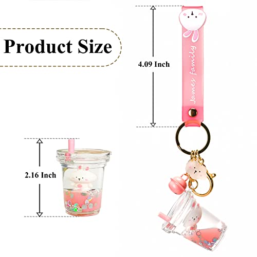 Kawaii Floating Bunny Keychain for Girls