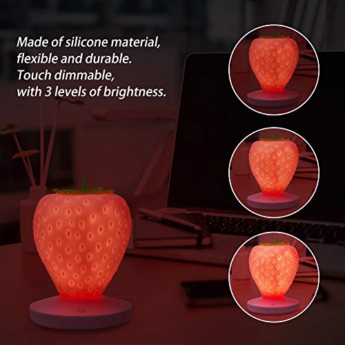 Kawaii Strawberry Night Light - Color Changing Lamp