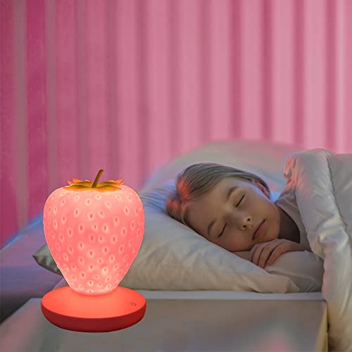 Kawaii Strawberry Night Light - Color Changing Lamp