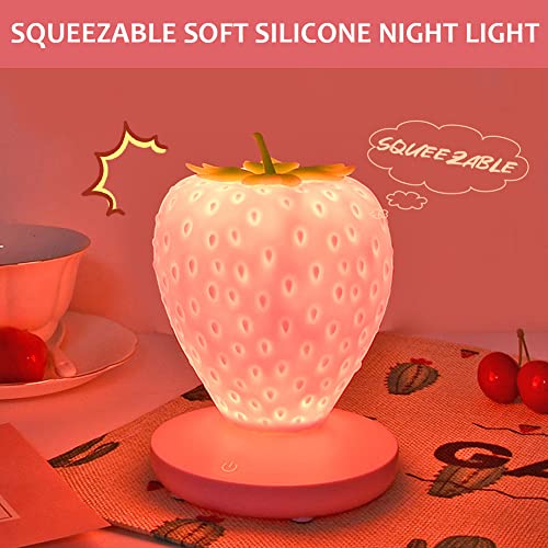 Kawaii Strawberry Night Light - Color Changing Lamp