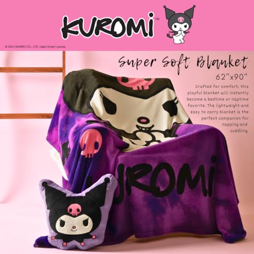 Kuromi Cozy Plush Blanket - Soft & Cuddly