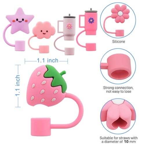 Kawaii Straw Caps for Stanley Tumblers & Cups