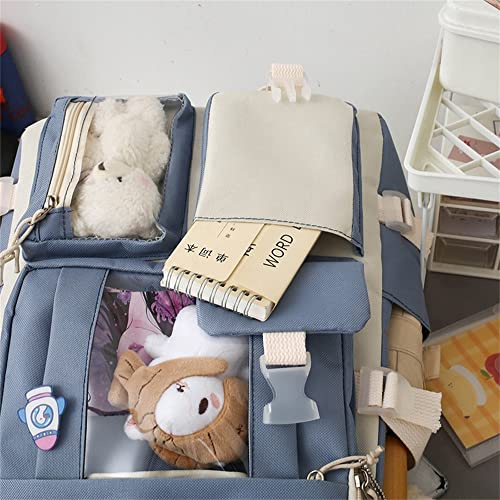 Cute Kawaii Backpack Set with Plush Accessories