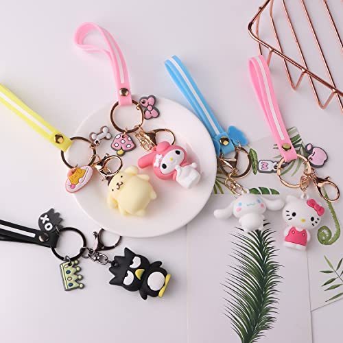 5 Pack Kawaii Keychain Plushies for Girls