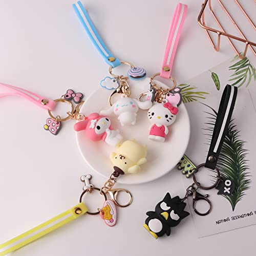 5 Pack Kawaii Keychain Plushies for Girls