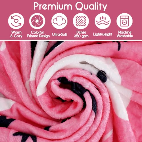 Cute Kawaii Ghost Skeleton Halloween Plush Blanket