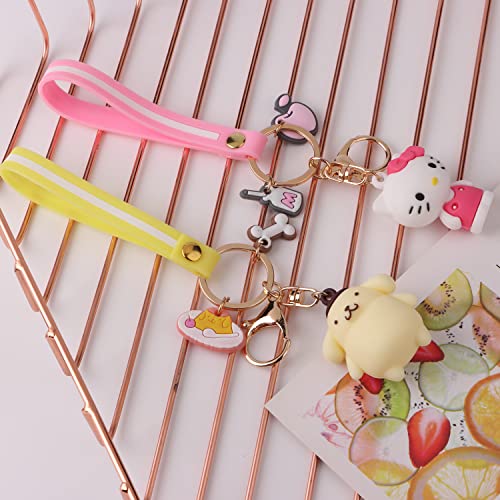 5 Pack Kawaii Keychain Plushies for Girls