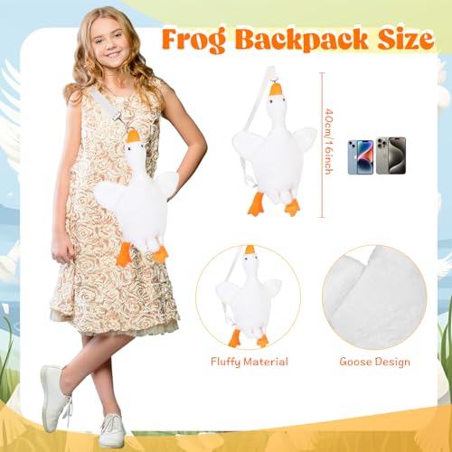 Kawaii Goose Plush Crossbody Bag for Girls