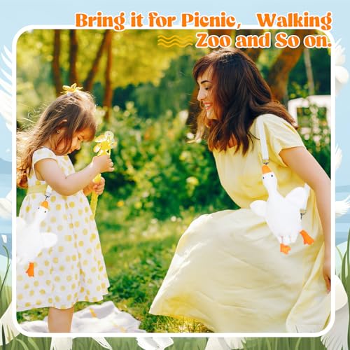 Kawaii Goose Plush Crossbody Bag for Girls