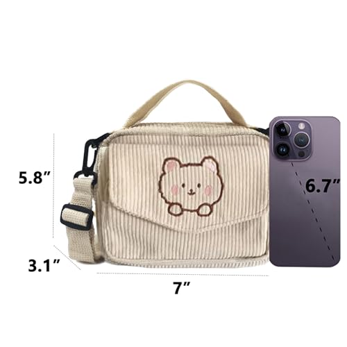 Kawaii Crossbody Bag with Cute Accessories