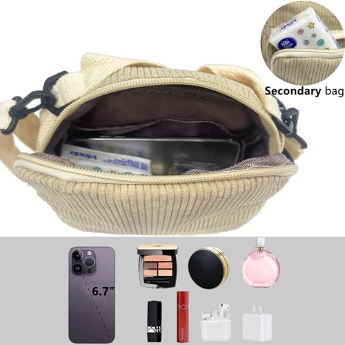 Kawaii Crossbody Bag with Cute Accessories