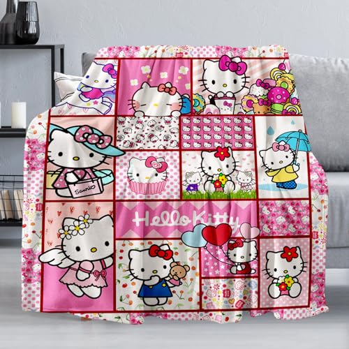 Cozy Kawaii Plush Fleece Throw Blanket 60"x50