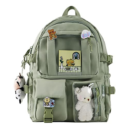 Kawaii Pastel Backpack with Cute Accessories