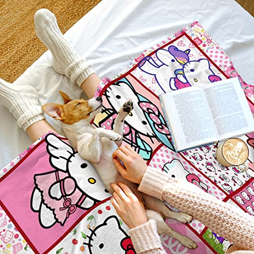 Cozy Kawaii Plush Fleece Throw Blanket 60"x50