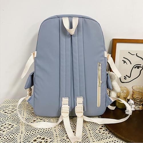 Kawaii Cute Backpack with Plush Pendant & Pins