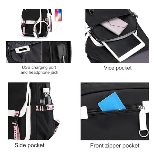 Kawaii Plush Pendant Backpack for Students