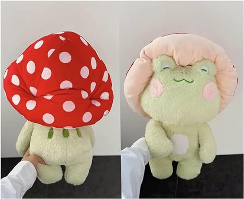 Cute 10" Kawaii Frog Plush with Mushroom Hat
