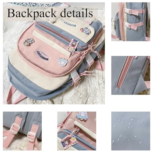 Kawaii Girl Plush Doll Pendant Backpack (Pink)
