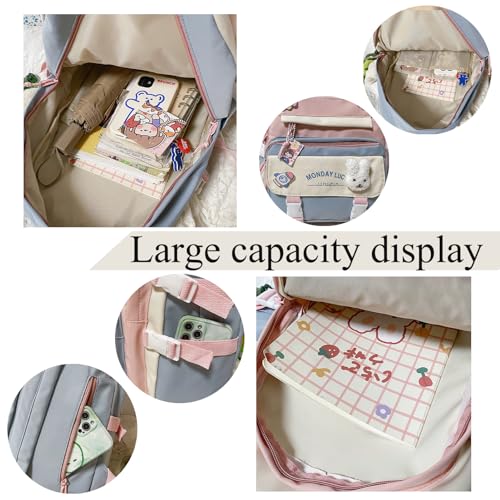 Kawaii Girl Plush Doll Pendant Backpack (Pink)