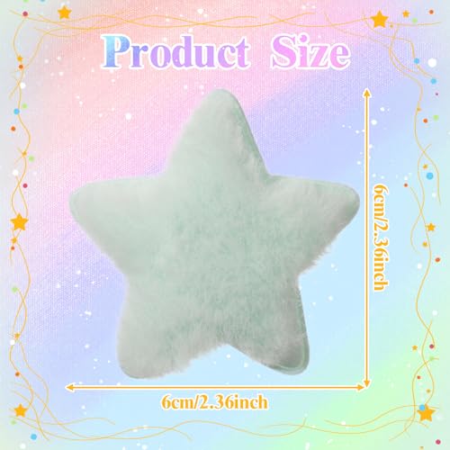 Kawaii Fluffy Star Hair Clips - 10 Pcs Set