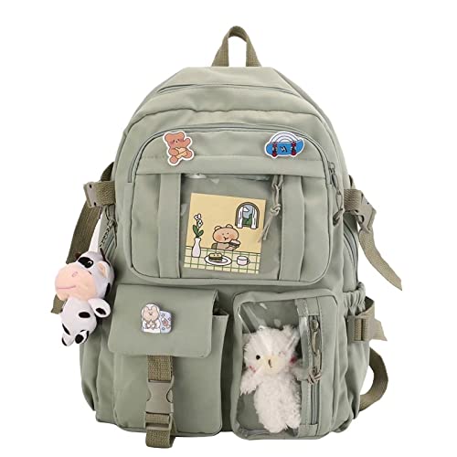 Kawaii Plush Backpack with Cute Pendant & Pins