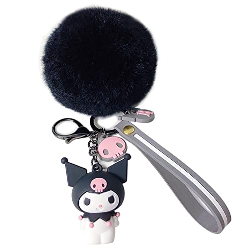 Tonsamvo Kawaii Pom Pom Keychain for Bags
