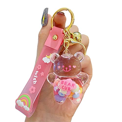 Kawaii Floating Quicksand Bear Keychain Charm