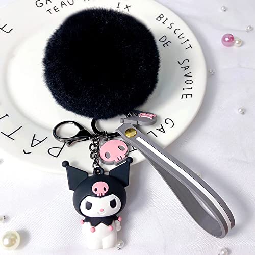 Tonsamvo Kawaii Pom Pom Keychain for Bags