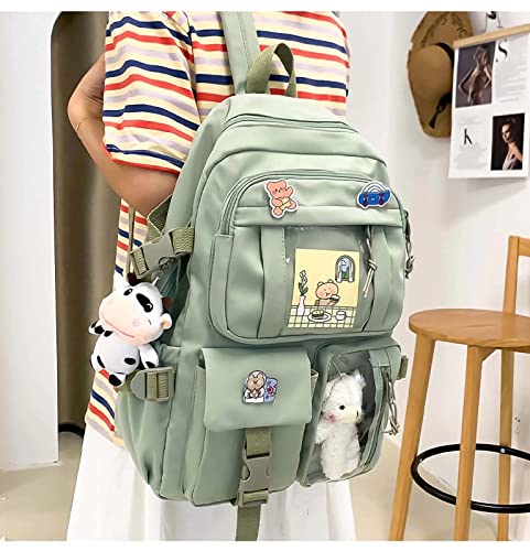 Kawaii Plush Backpack with Cute Pendant & Pins