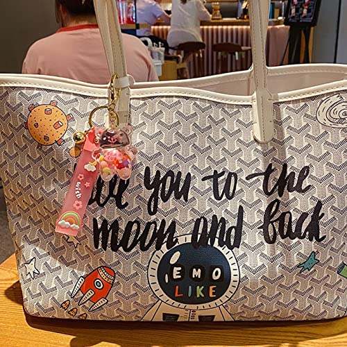 Kawaii Floating Quicksand Bear Keychain Charm