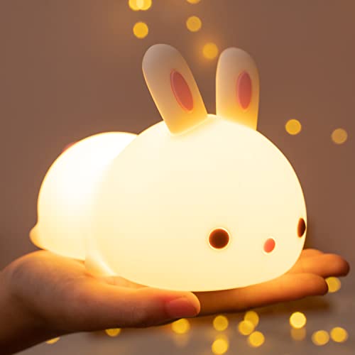 Cute Kawaii Bunny Night Light with 16 Colors