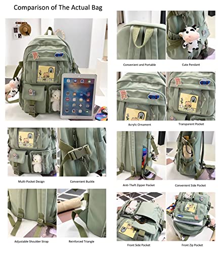 Kawaii Plush Backpack with Cute Pendant & Pins