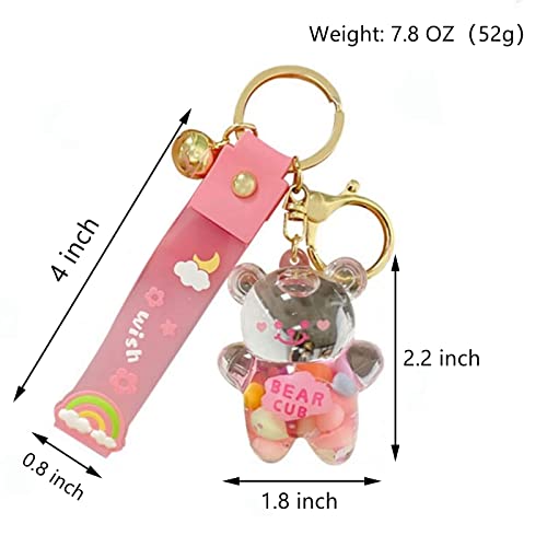 Kawaii Floating Quicksand Bear Keychain Charm