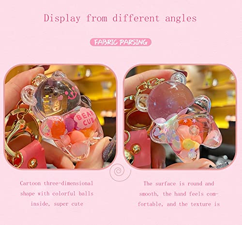 Kawaii Floating Quicksand Bear Keychain Charm