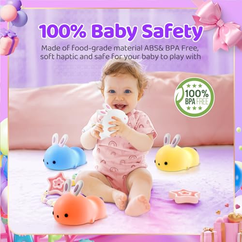 Cute Kawaii Bunny Night Light with 16 Colors