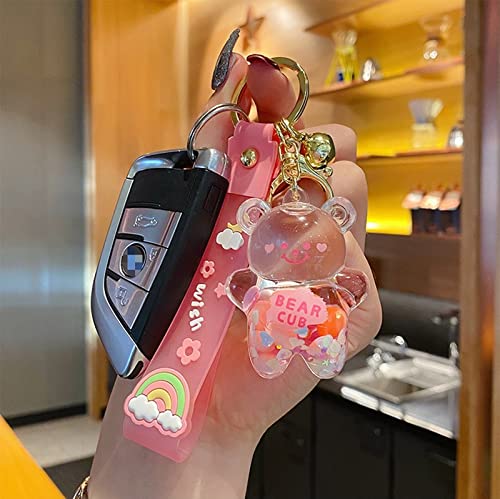 Kawaii Floating Quicksand Bear Keychain Charm