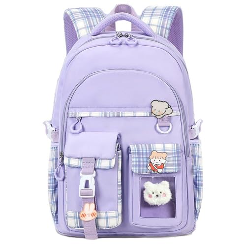Kawaii Purple Backpack for Girls and Teens