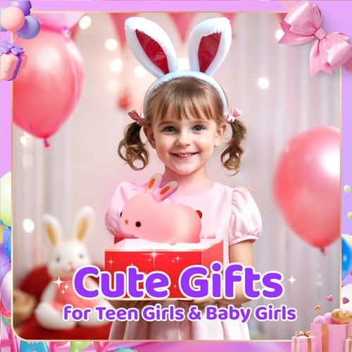 Cute Kawaii Bunny Night Light with 16 Colors